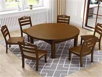 Traditional Style Wooden Dining Table With 6 Chairs For Home Kitchen Living Room Hotel Or Apartment Use